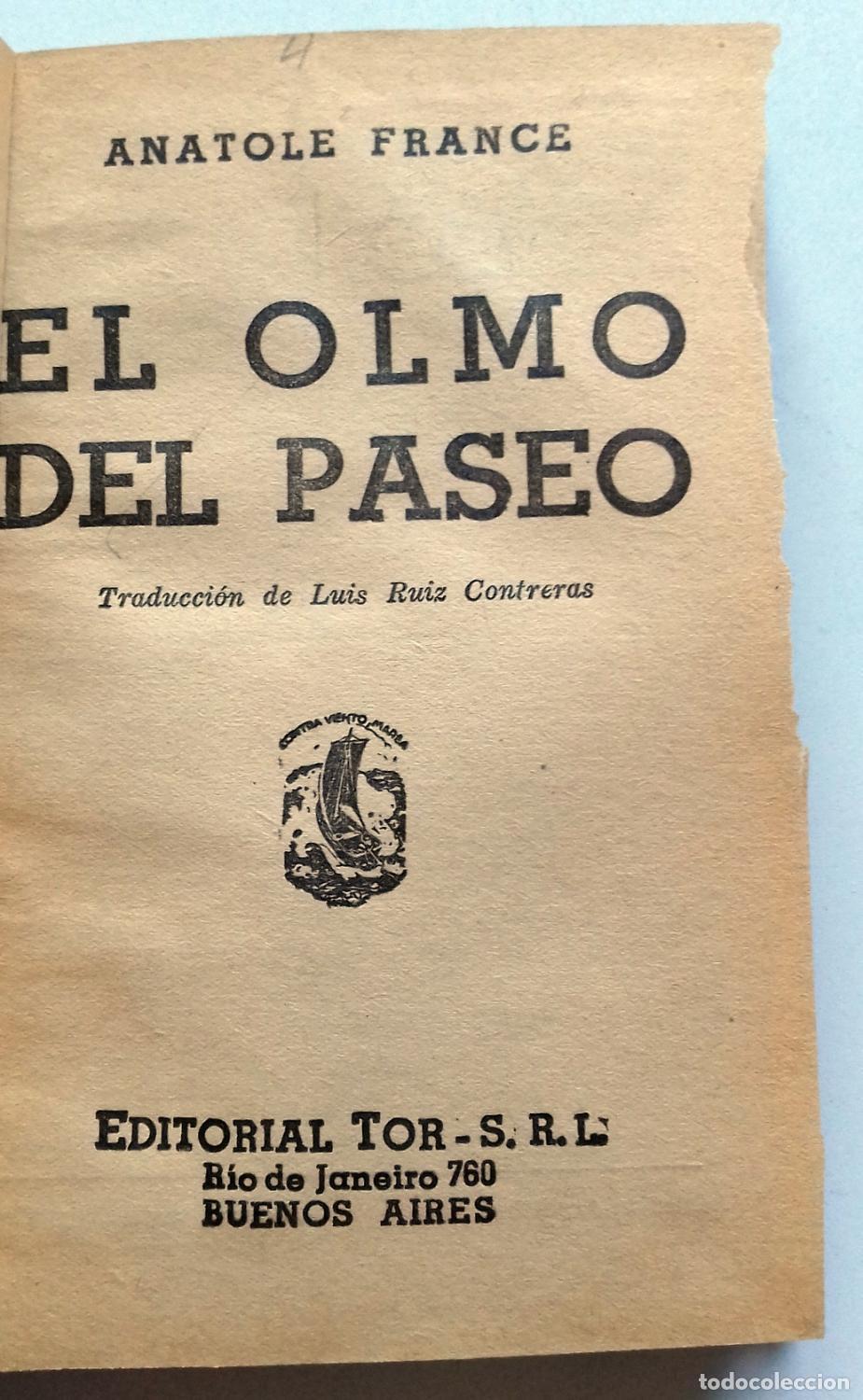 Libros: France, Anatole - EL OLMO DEL PASEO - Foto 3