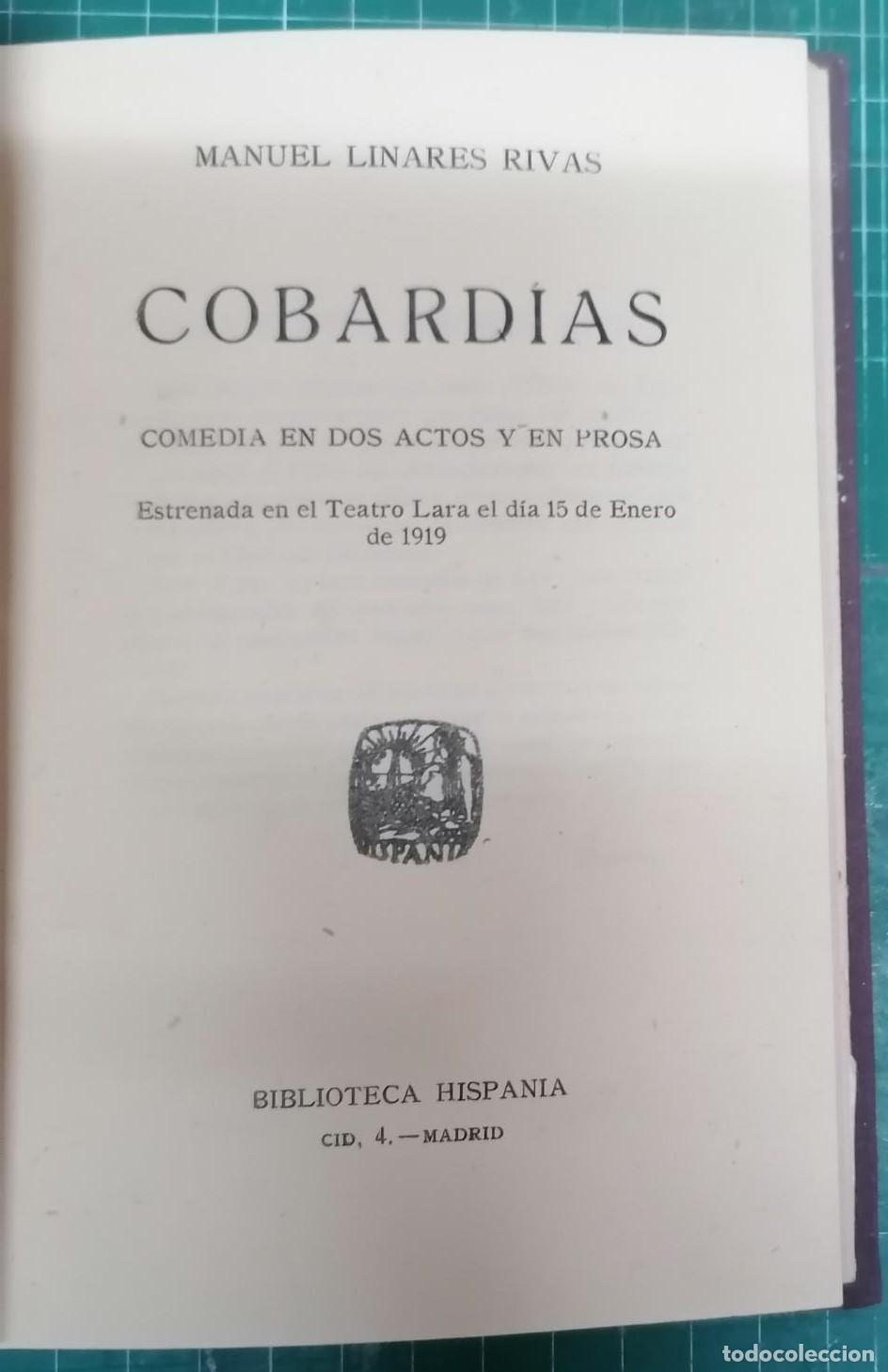 Libros: Linares Rivas, Manuel - COBARD&Iacute;AS - Foto 2