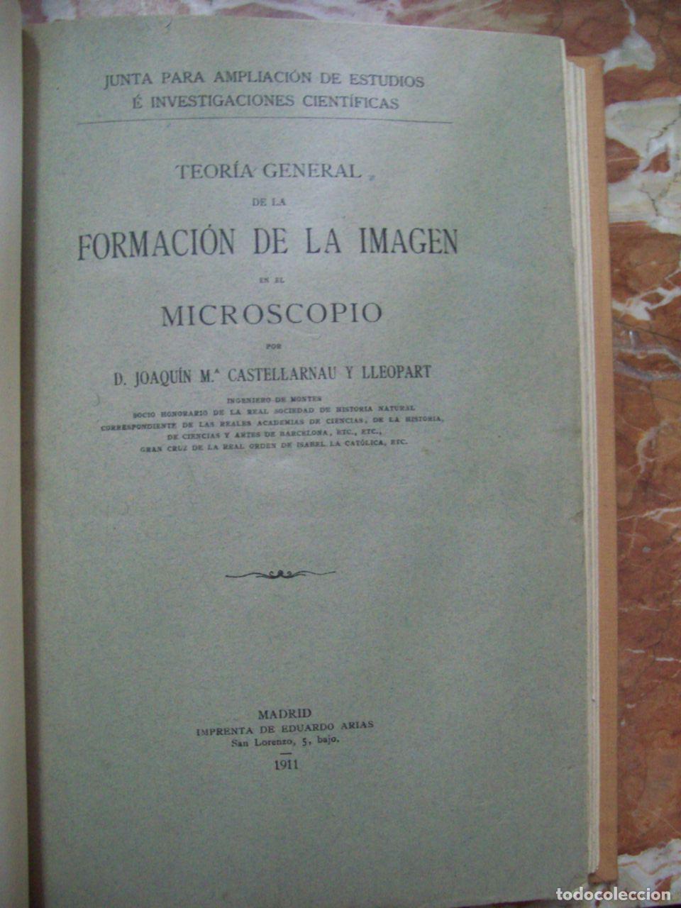 B&uuml;cher: Castellarnau y Lleopart, Joaqu&iacute;n M&ordf; - TEOR&Iacute;A GENERAL DE LA FORMACI&Oacute;N DE LA IMAGEN EN EL MICROSCOPIO