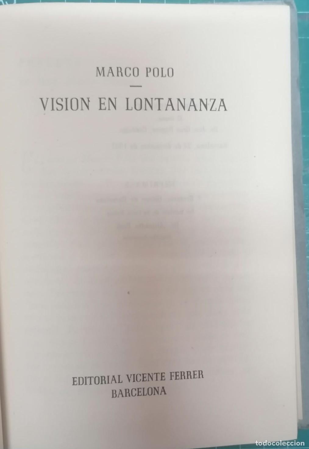 Libros: Polo, Marco - VISI&Oacute;N EN LONTANANZA - Foto 2