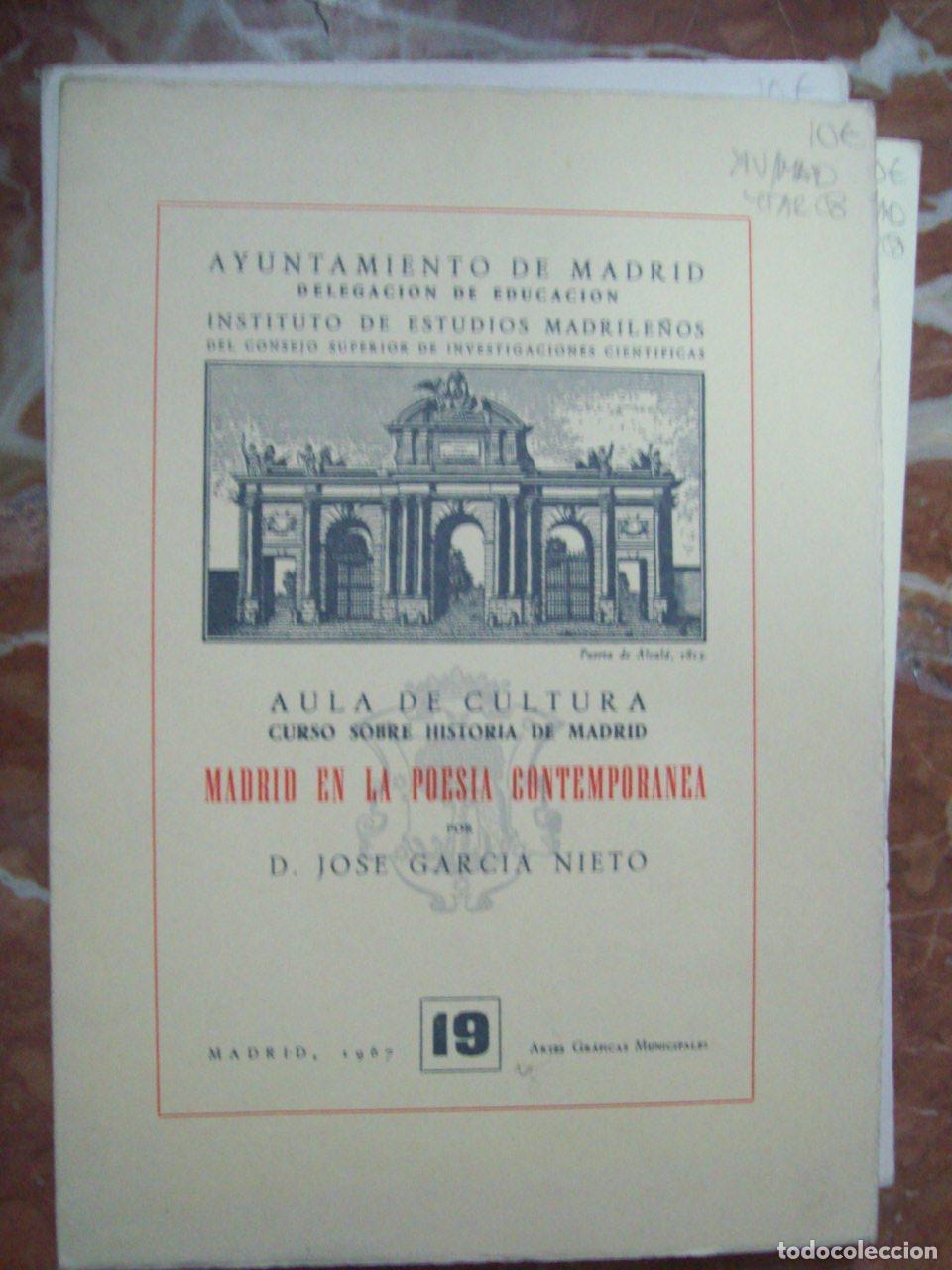 Libri di seconda mano: Garc&iacute;a Nieto, Jos&eacute; - MADRID EN LA POES&Iacute;A CONTEMPOR&Aacute;NEA