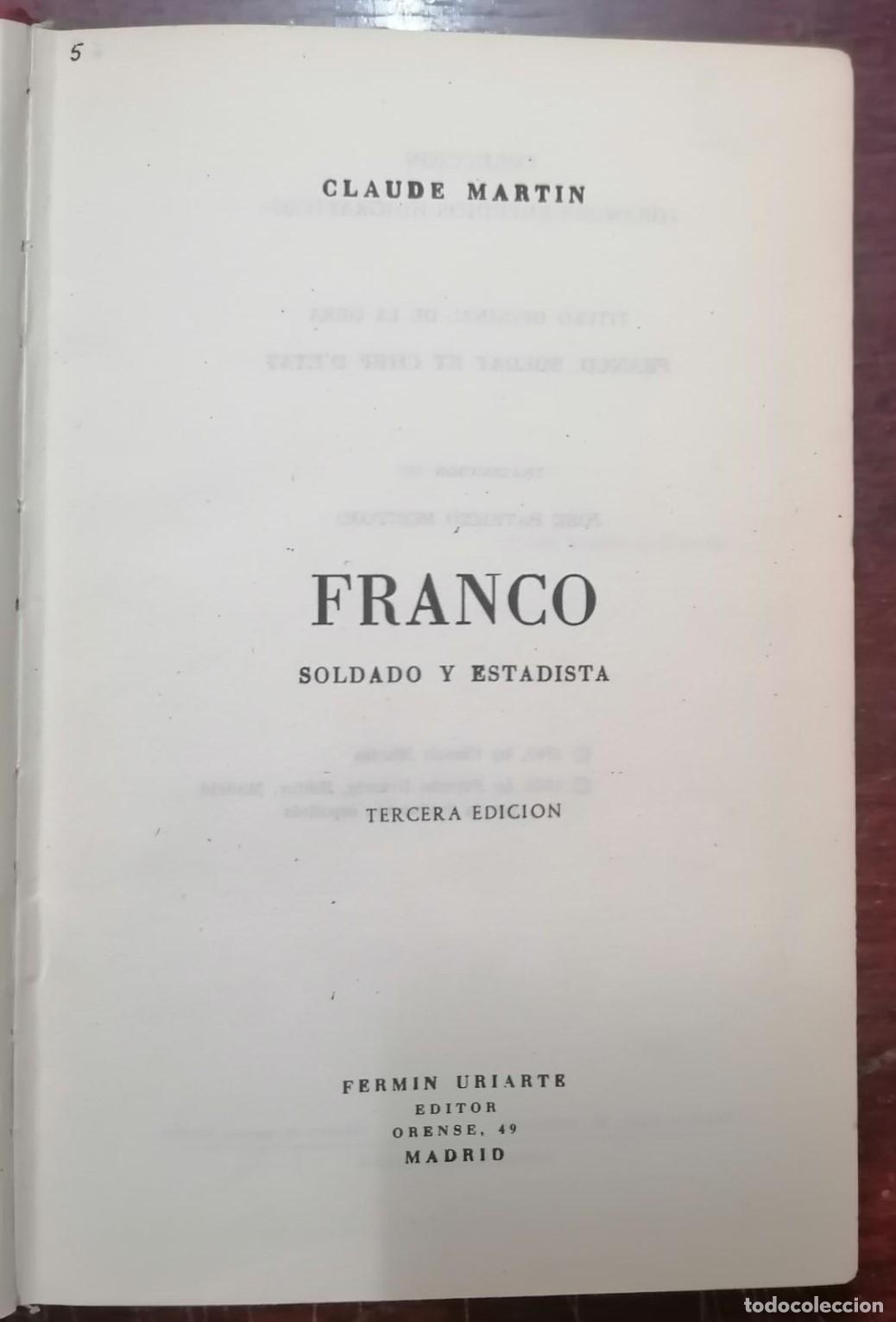 B&uuml;cher: Mart&iacute;n, Claude - FRANCO. SOLDADO Y ESTADISTA
