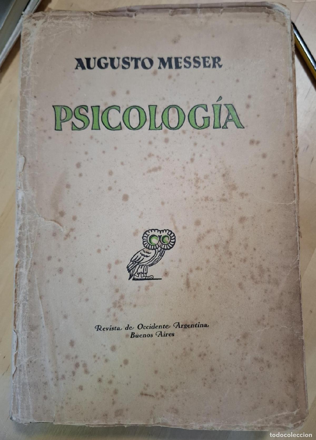 Libros: Messer, Augusto - PSICOLOG&Iacute;A - Foto 1
