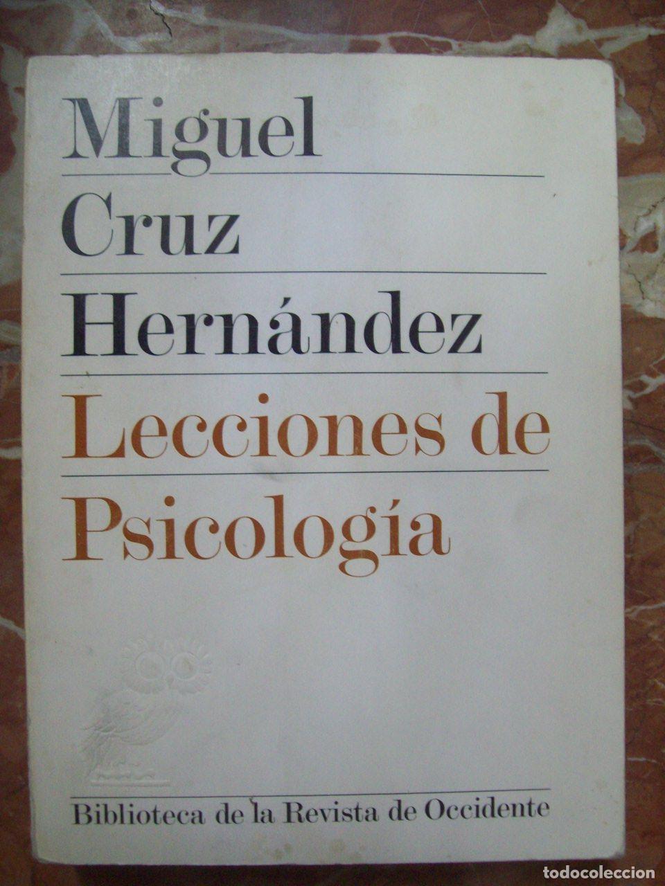 Libros: Cruz Hern&aacute;ndez, Miguel - LECCIONES DE PSICOLOG&Iacute;A - Foto 1