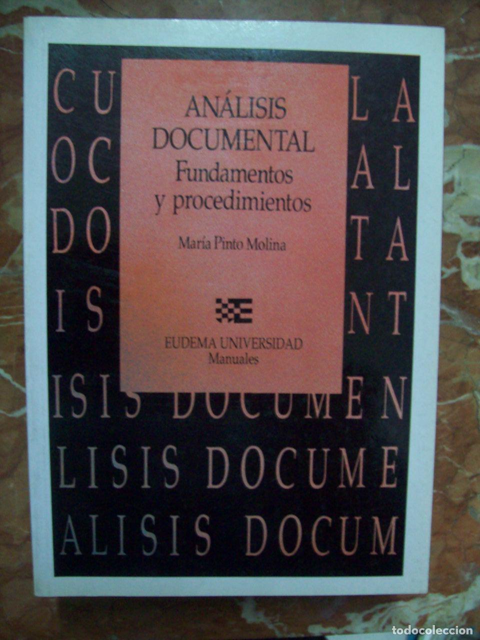 Libros: Pinto Molina, Mar&iacute;a - AN&Aacute;LISIS DOCUMENTAL. FUNDAMENTOS Y PROCEDIMIENTOS - Foto 1