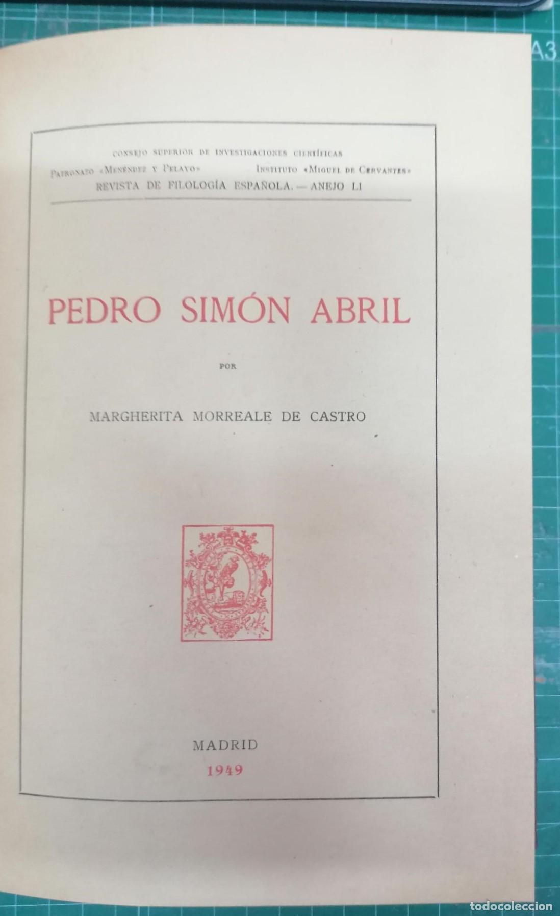 Libros: Morreale de Castro, Margherita - PEDRO SIM&Oacute;N ABRIL - Foto 3