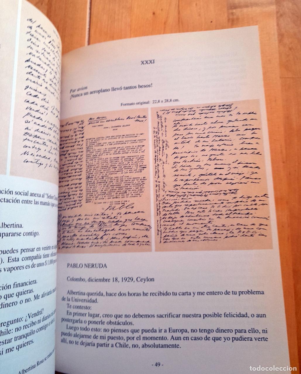 Libros: Neruda, Pablo - CARTAS Y POEMAS A ALBERTINA ROSA AZ&Oacute;CAR - Foto 2