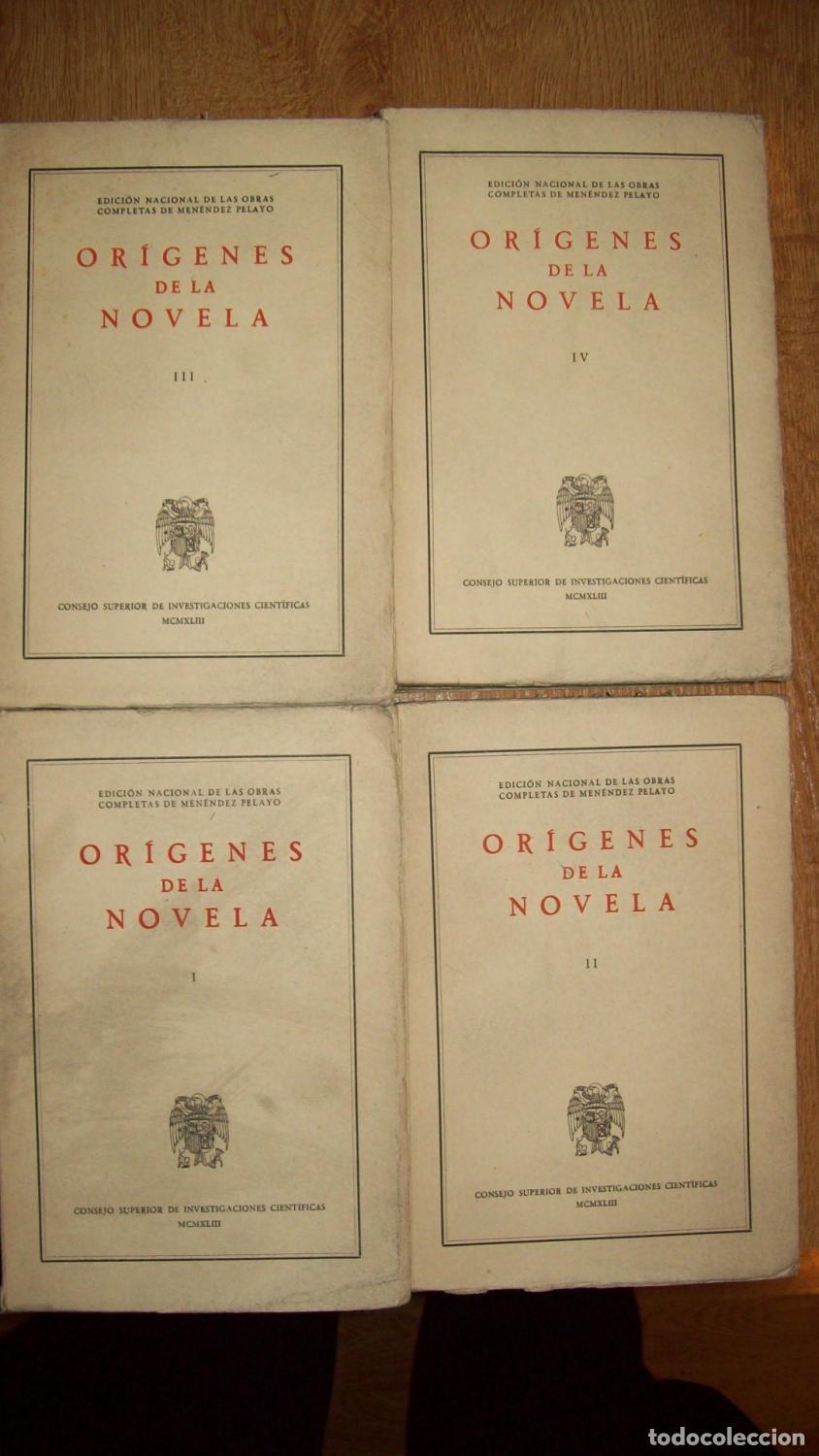 books: Men&eacute;ndez Pelayo, Marcelino - LOS OR&Iacute;GENES DE LA NOVELA