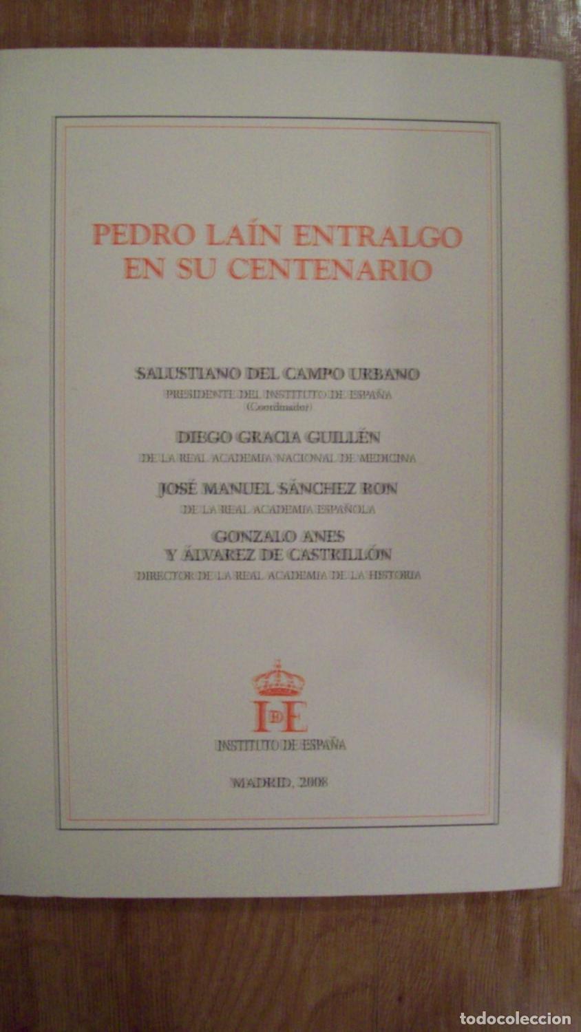 Libros: VV.AA. - PEDRO LA&Iacute;N ENTRALGO EN SU CENTENARIO - Foto 1
