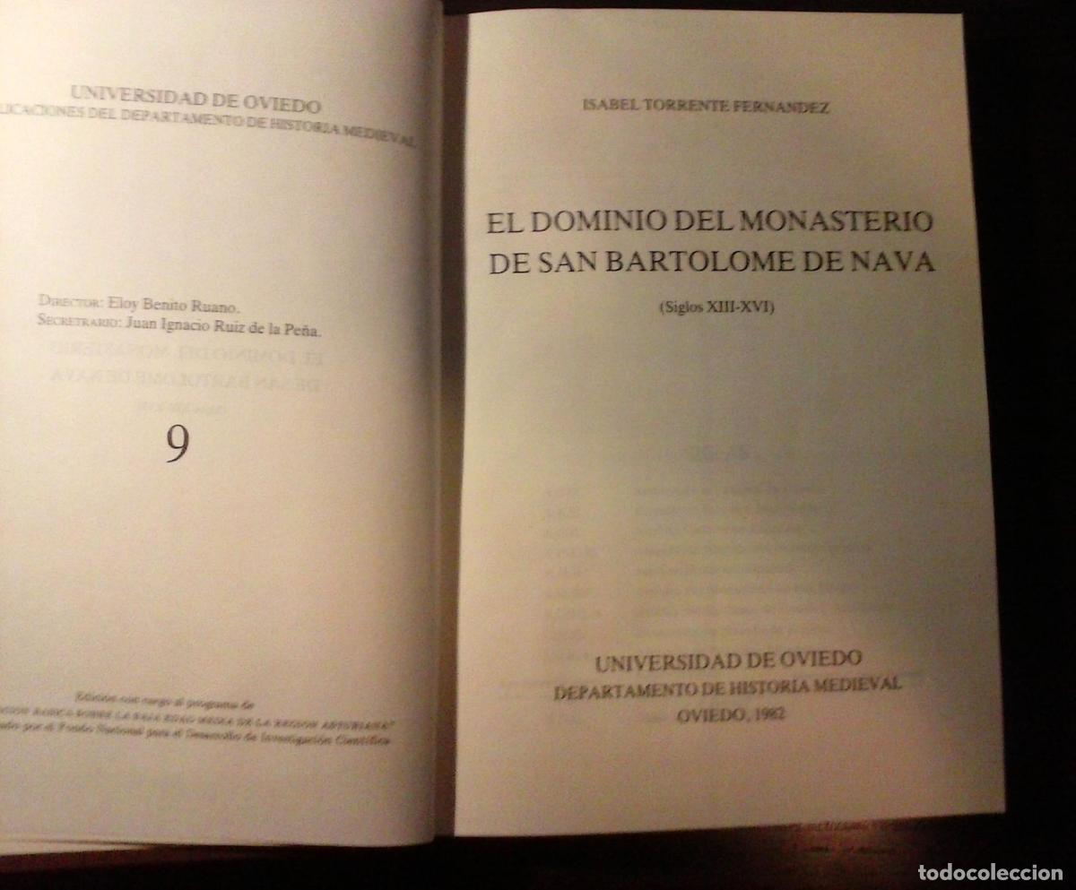 Livres: Isabel Torrente Fern&aacute;ndez - EL DOMINIO DEL MONASTERIO DE SAN BARTOLOME DE NAVA. Siglos XIII - XVI