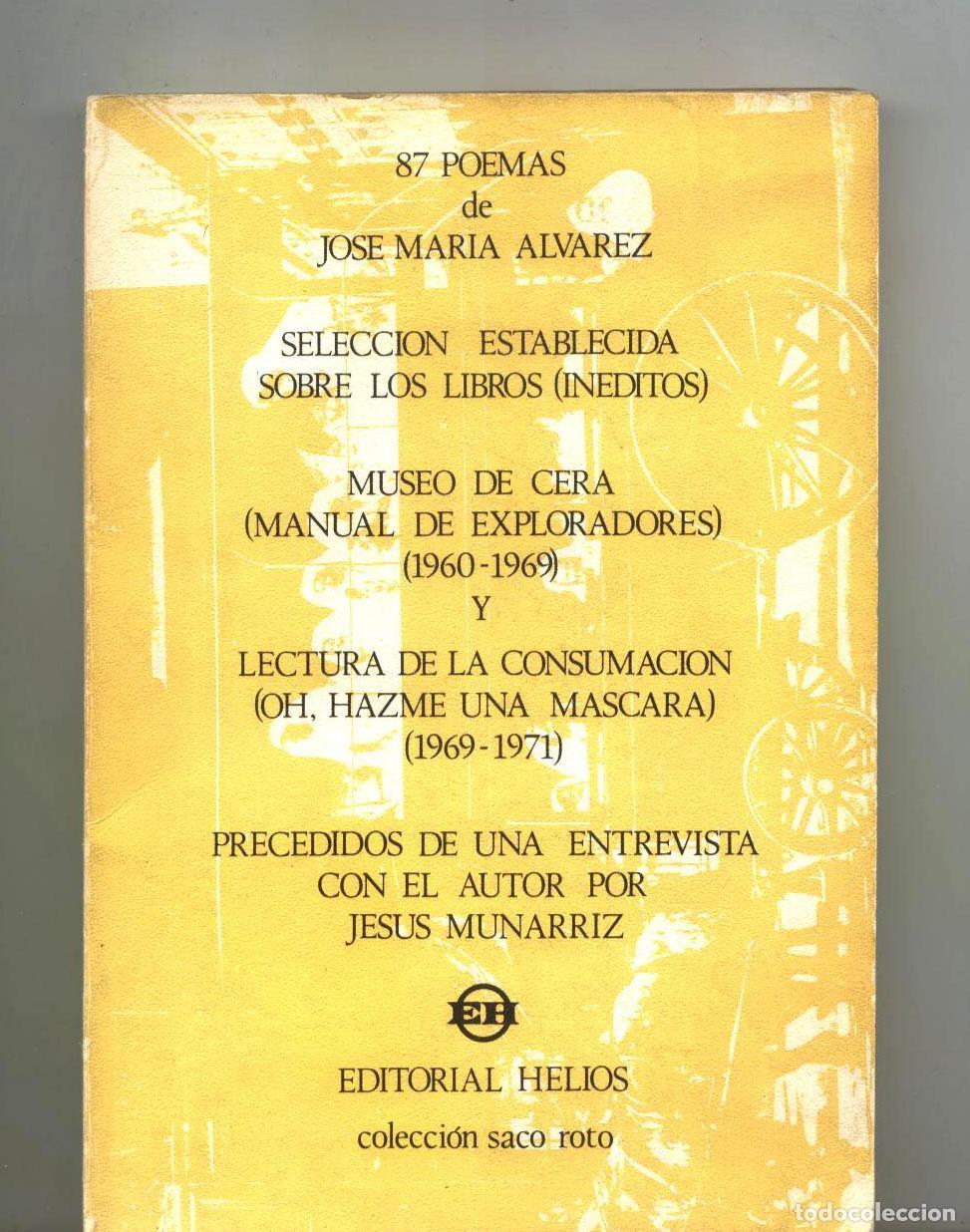Libros: Jos&eacute; Mar&iacute;a &Aacute;lvarez - 87 poemas - Foto 1