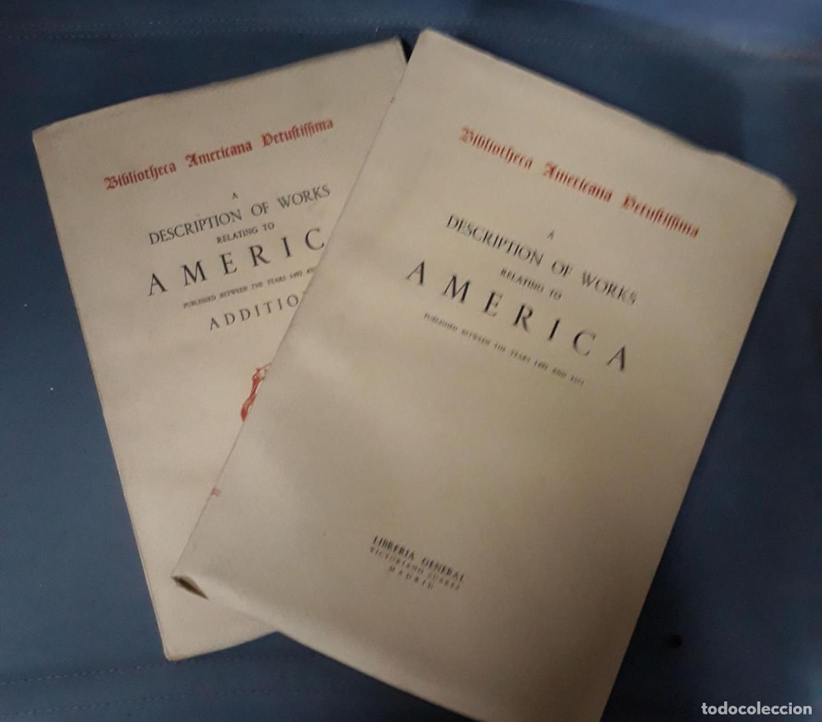 B&uuml;cher: Carlos Sanz L&oacute;pez (Edici&oacute;n preparada por) - A DESCRIPTION OF WORKS RELATING TO AMERICA PUBLISHED BET