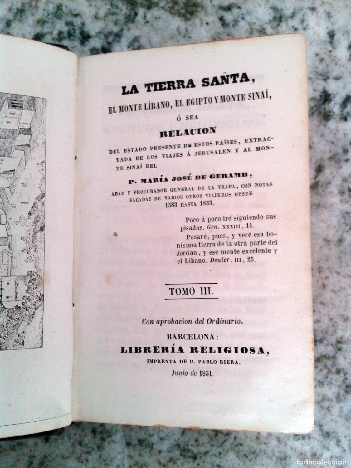 B&uuml;cher: Maria Jos&eacute; de Geramb - LA TIERRA SANTA, El monte L&iacute;bano, El Egipto y Monte Sina&iacute;, O sea, Relaci&oacute;n de