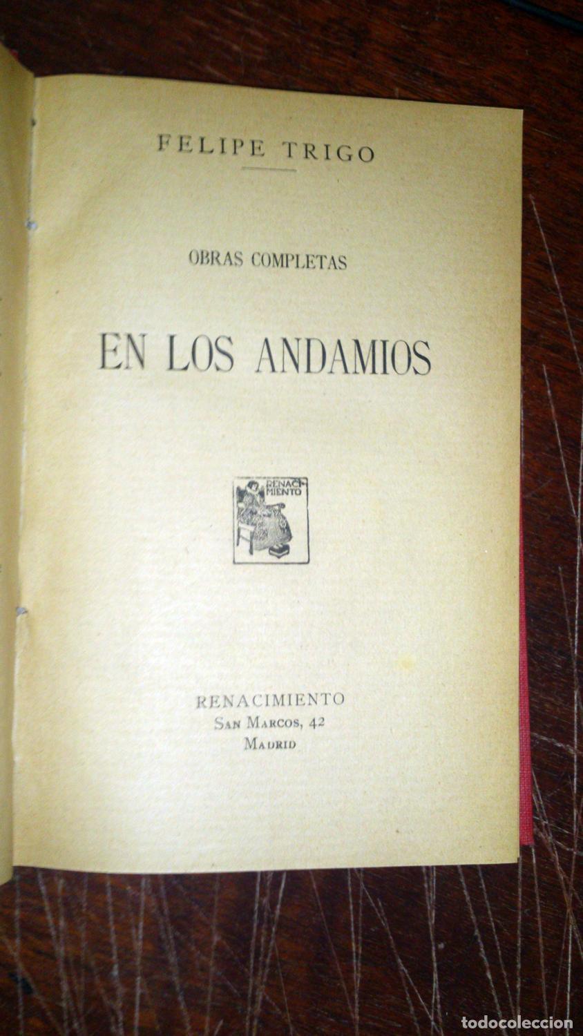 Libros: Felipe Trigo - EN LOS ANDAMIOS - Foto 3