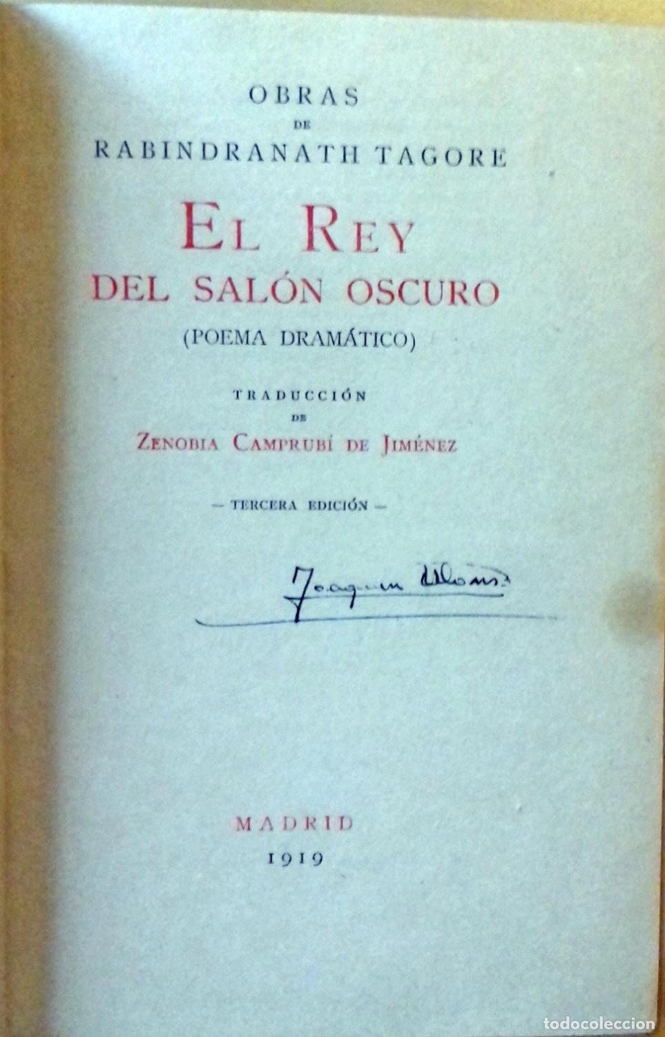 Libros: Rabindranath Tagore - EL REY DEL SAL&Oacute;N OSCURO (POEMA DRAM&Aacute;TICO) - Foto 2