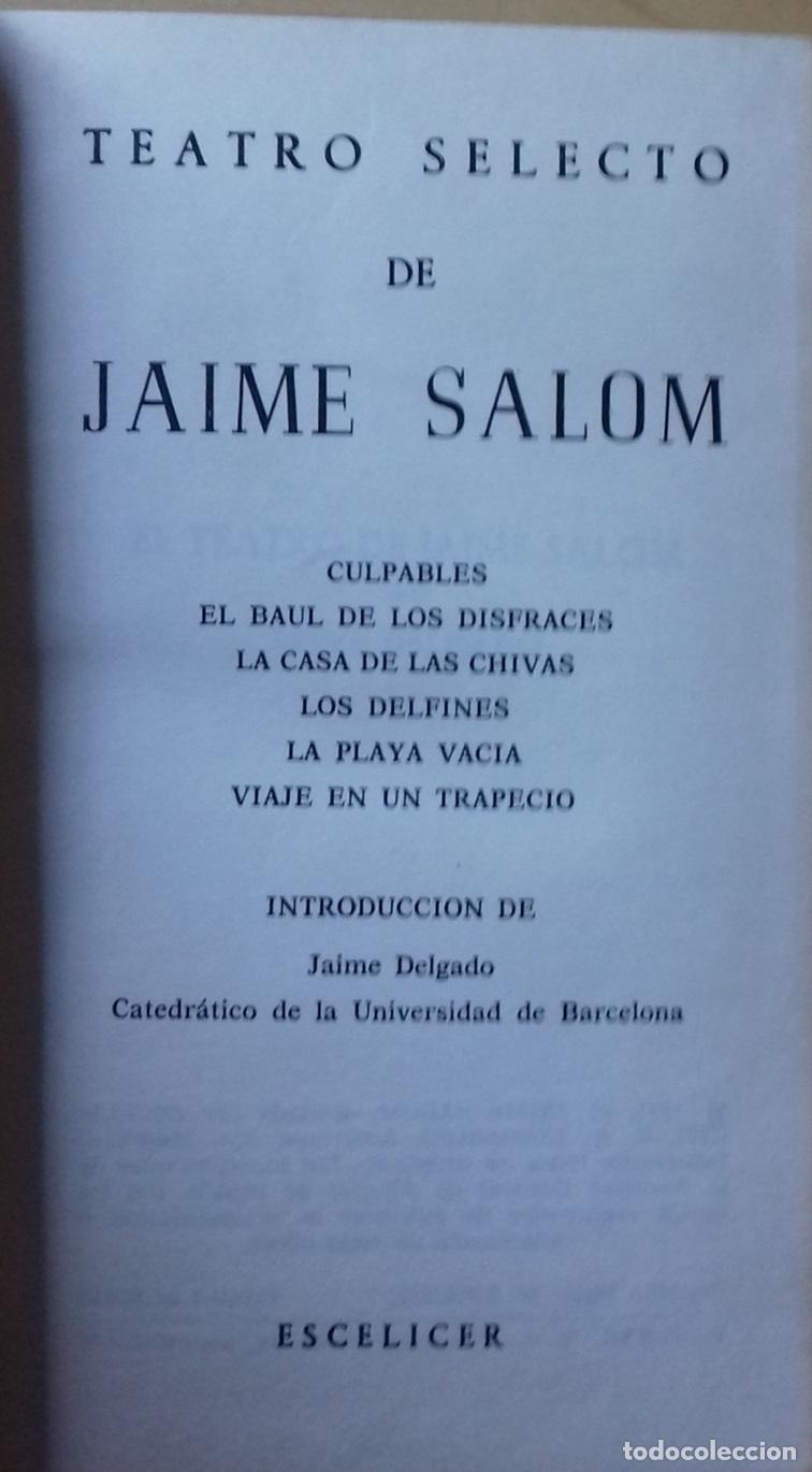 Libros: Jaime Salom - TEATRO SELECTO - Foto 3