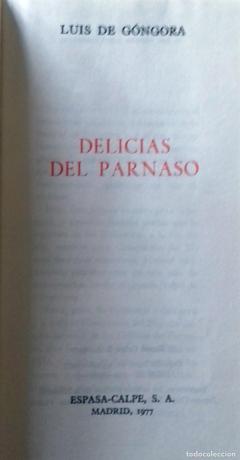 Libros: Luis de G&oacute;ngora - DELICIAS DEL PARNASO - Foto 2