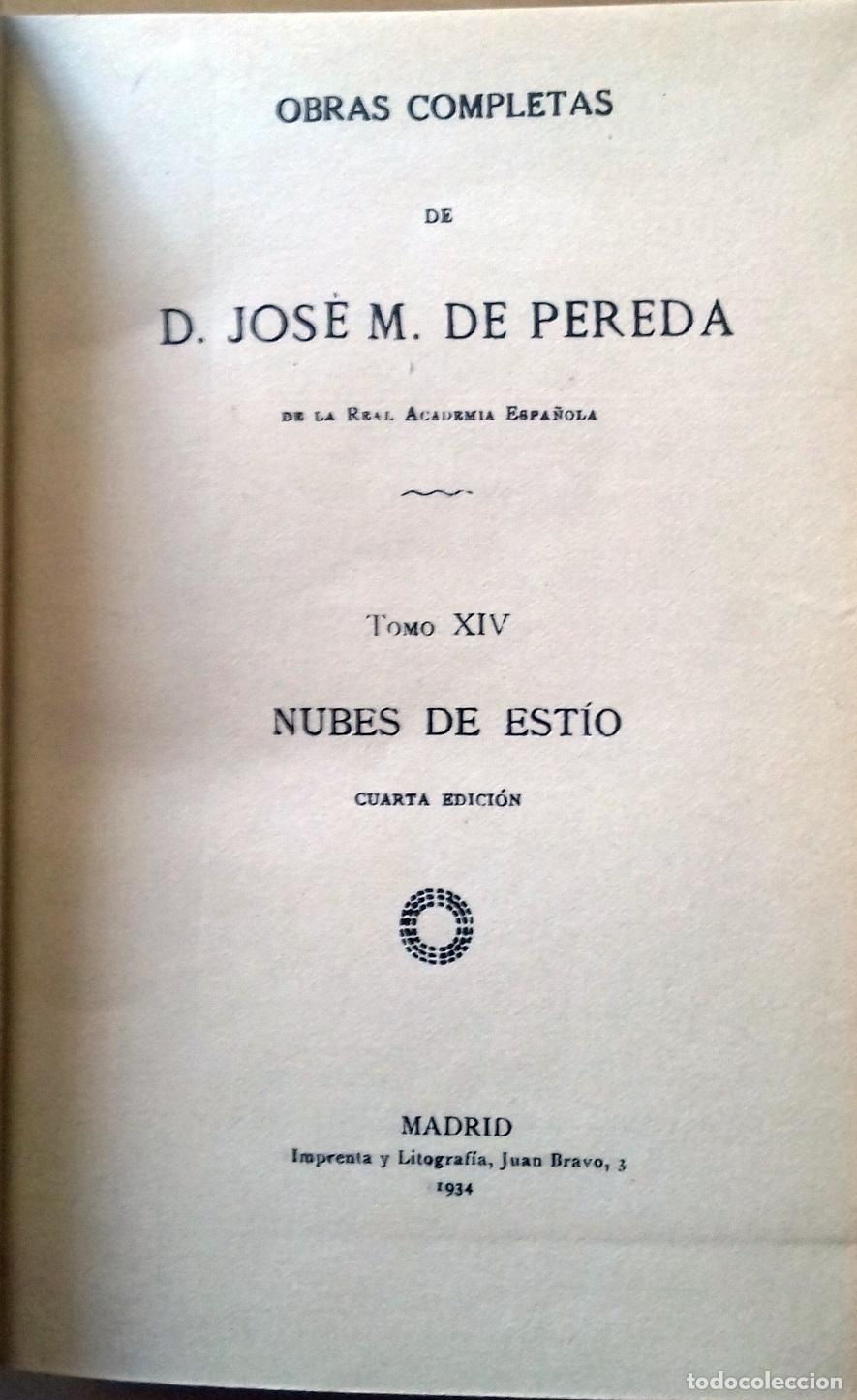 Libros: Jos&eacute; M. de Pereda - NUBES DE EST&Iacute;O - Foto 2