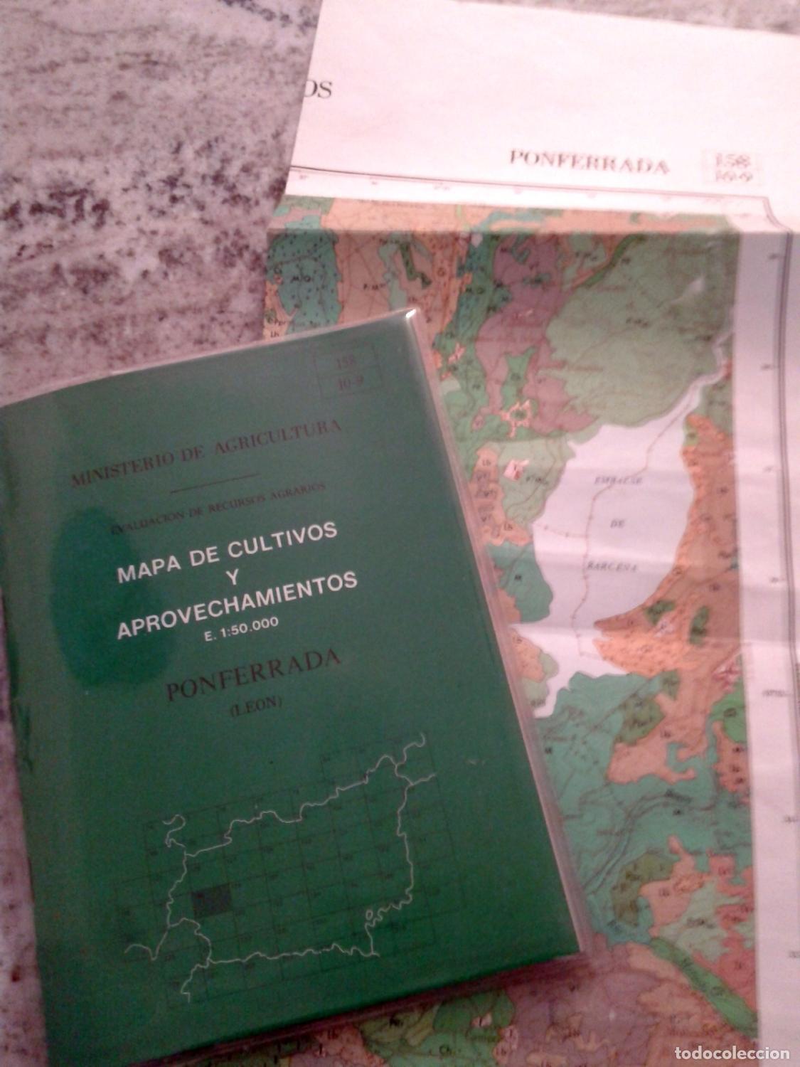 Libros: MAPA DE CULTIVOS Y APROVECHAMIENTOS. Ponferrada. Le&oacute;n - Foto 1
