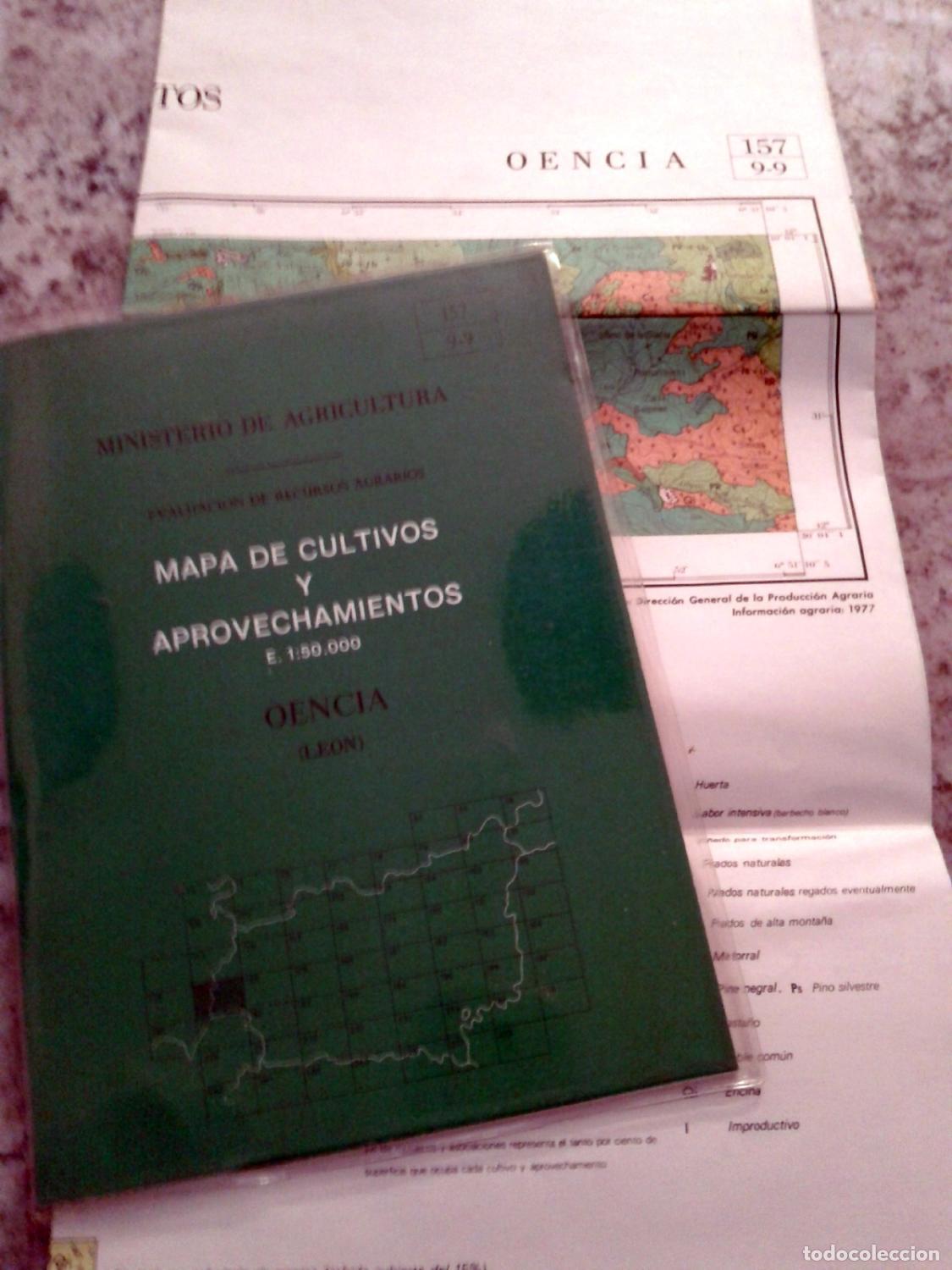 Libros: MAPA DE CULTIVOS Y APROVECHAMIENTOS. Oencia. Le&oacute;n - Foto 1