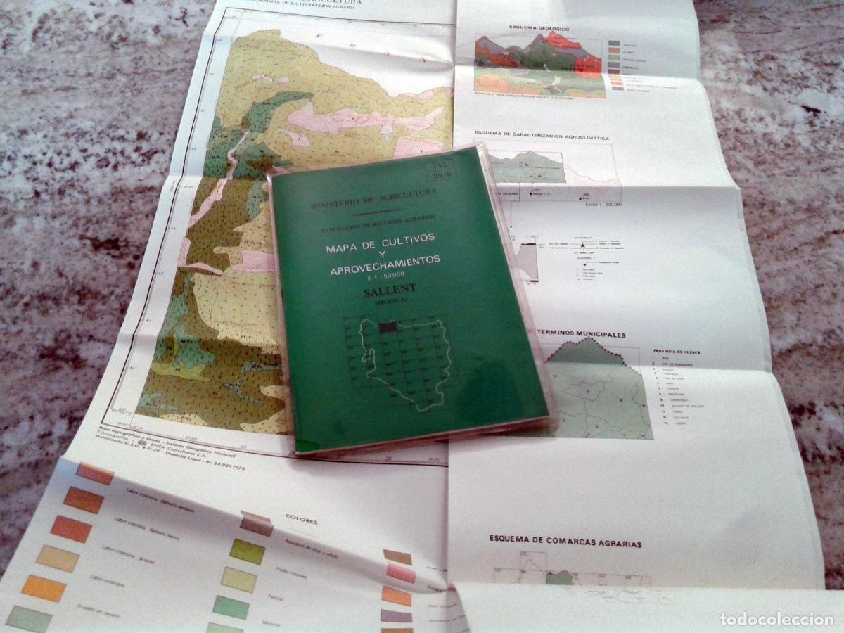 Libros: MAPA DE CULTIVOS Y APROVECHAMIENTOS. Sallent. Huesca - Foto 1