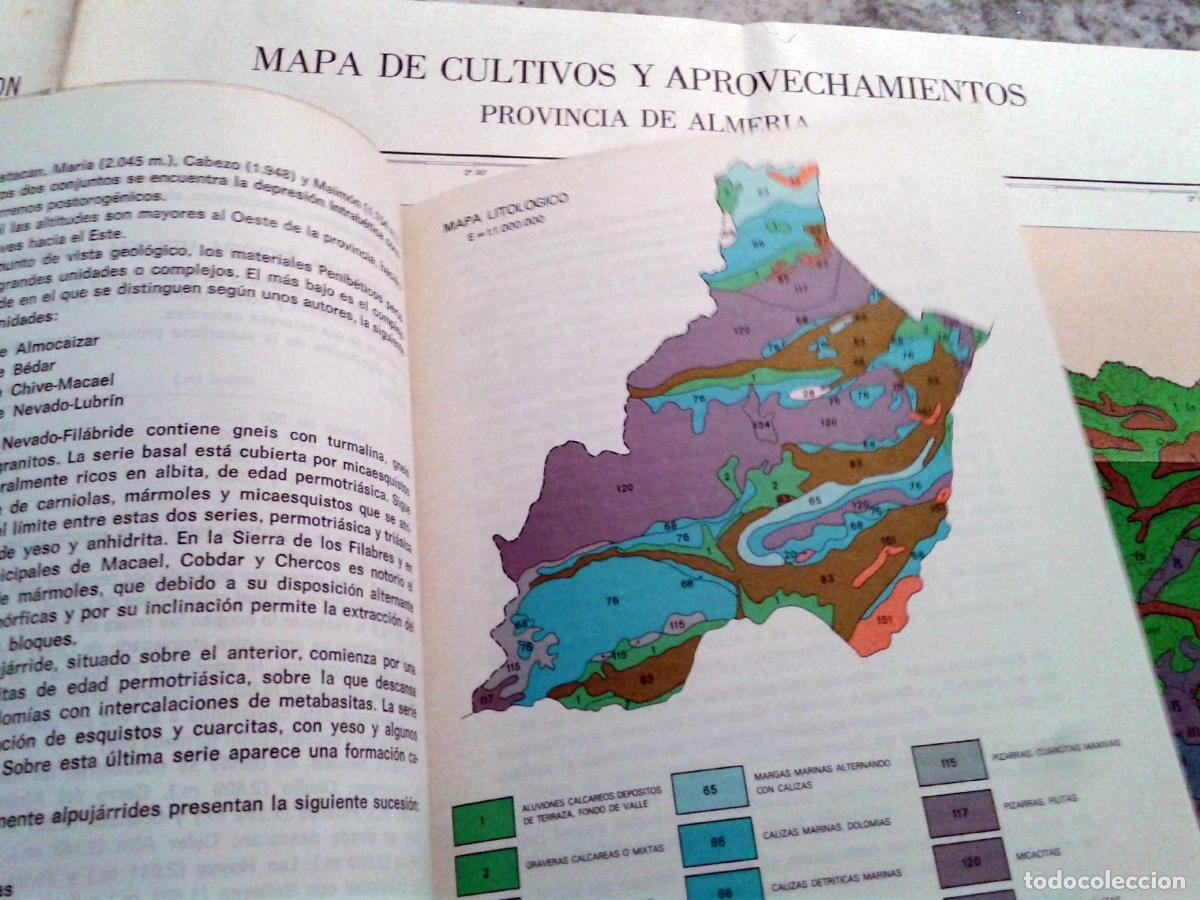 Libros: MAPA DE CULTIVOS Y APROVECHAMIENTOS DE LA PROVINCIA DE ALMERIA + MAPA - Foto 2