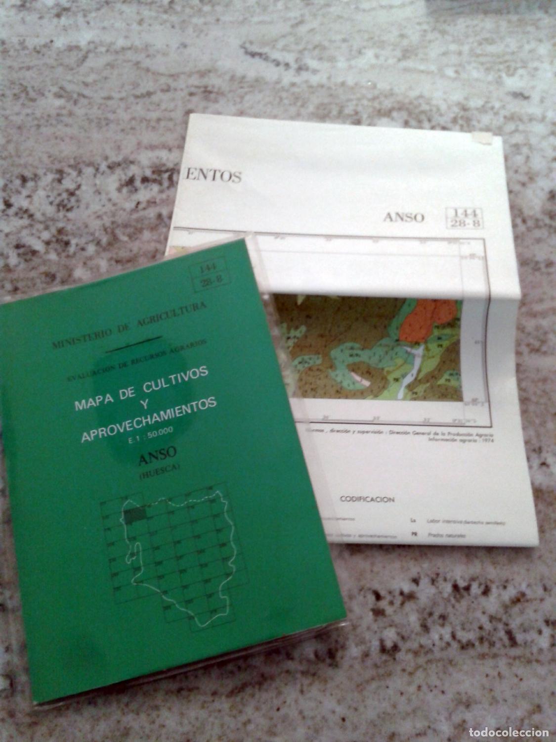 Libros: MAPA DE CULTIVOS Y APROVECHAMIENTOS. Anso. Huesca - Foto 1