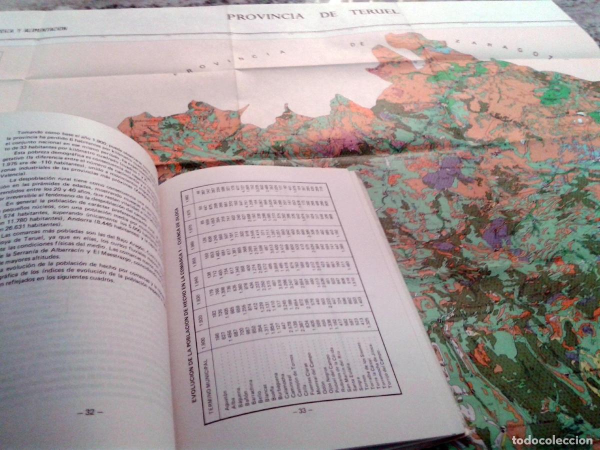 Libros: MAPA DE CULTIVOS Y APROVECHAMIENTOS PROVINCIA TERUEL + MAPA. Memoria - Foto 2