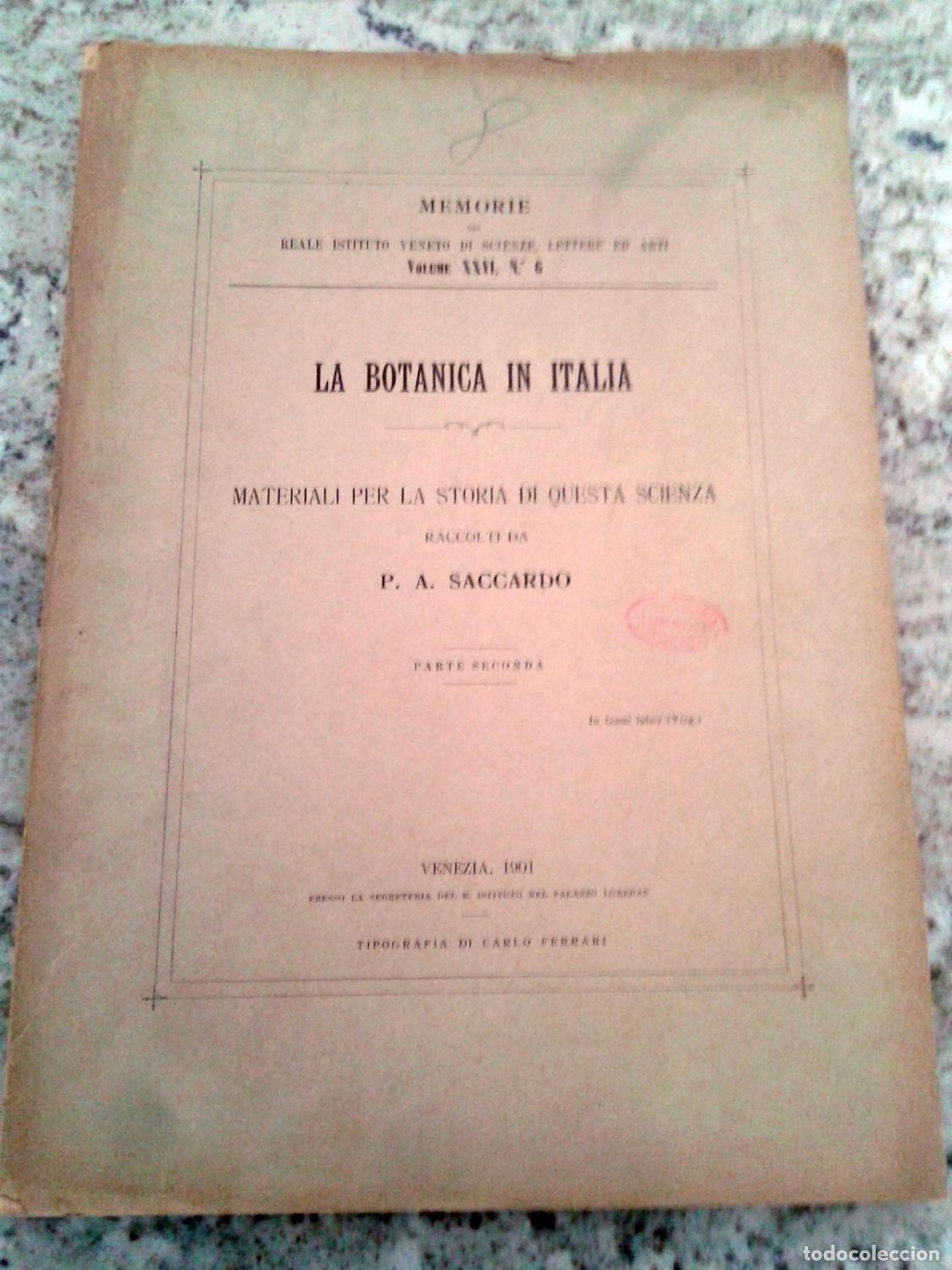 B&uuml;cher: Pier Andrea Saccardo - Memorie del Reale Istituto veneto di Scienze, Lettere ed Arti. Volume XXVI. n