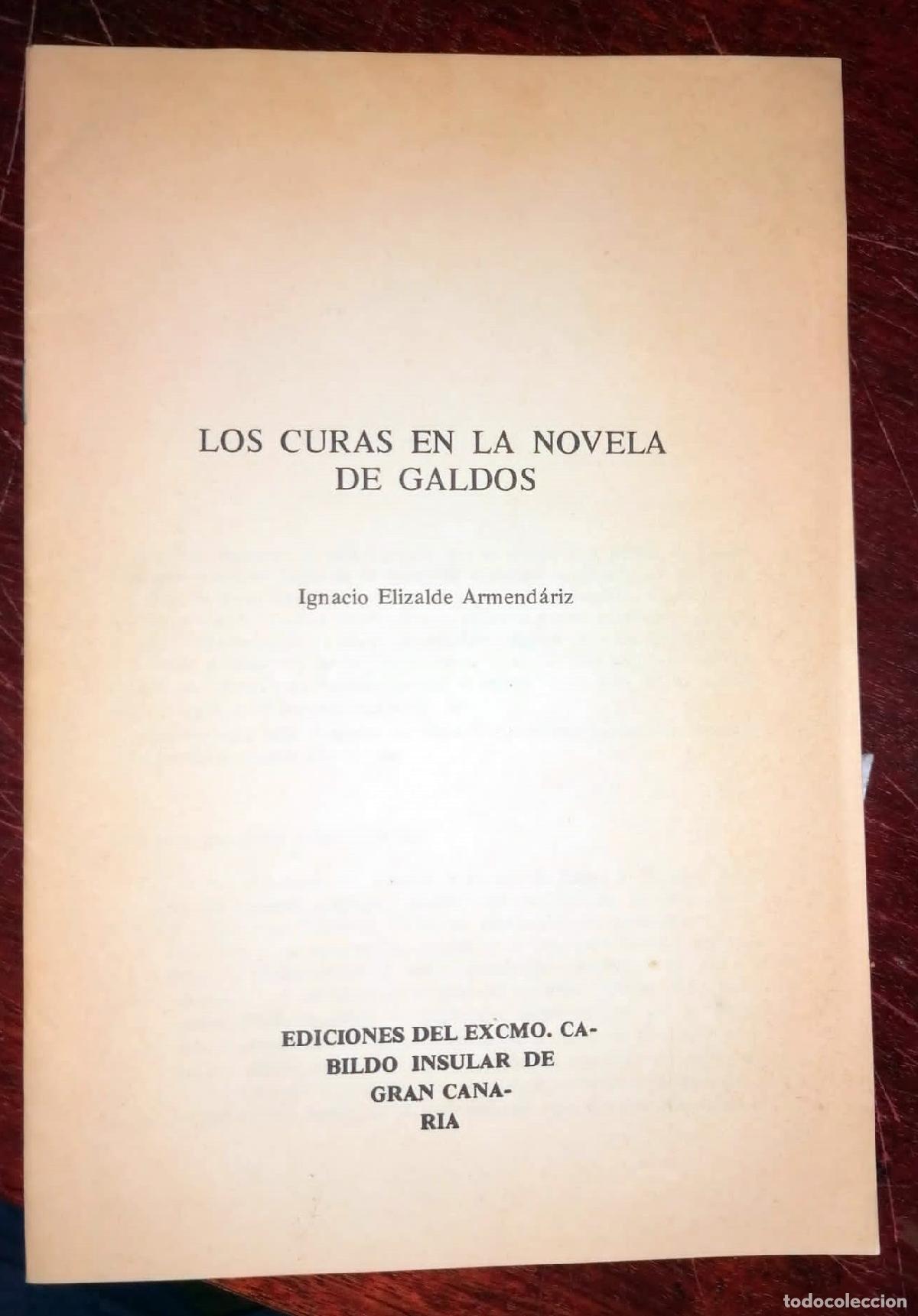 Libros: Ignacio Elizalde Armend&aacute;riz - LOS CURAS EN LA NOVELA DE GALDOS - Foto 1