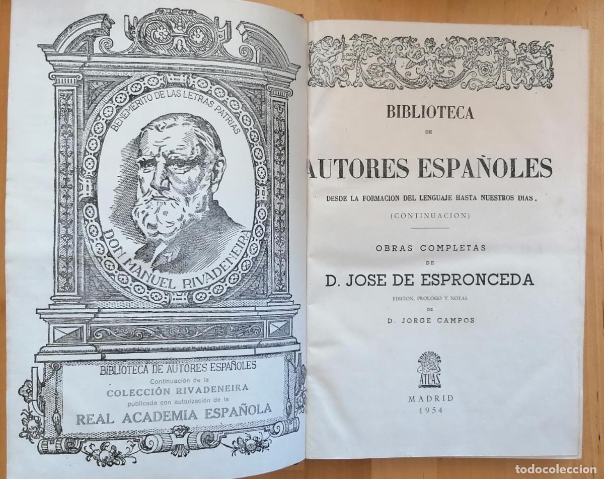 Libros: Jos&eacute; de Espronceda - OBRAS COMPLETAS - Foto 2