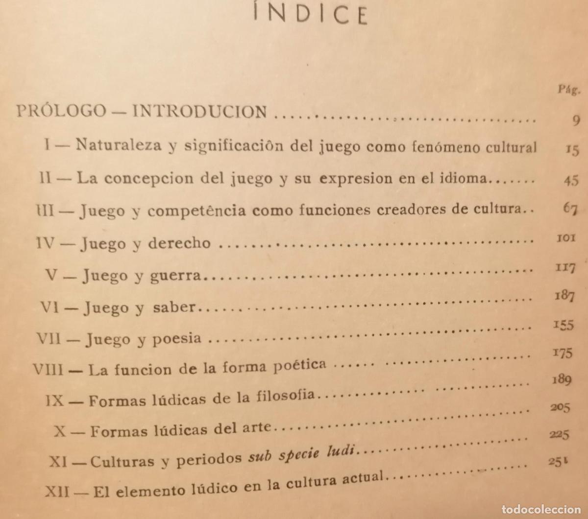 Libros: J. Huizinga - HOMO LUDENS. EL JUEGO COMO ELEMENTO DE LA HISTORIA - Foto 2