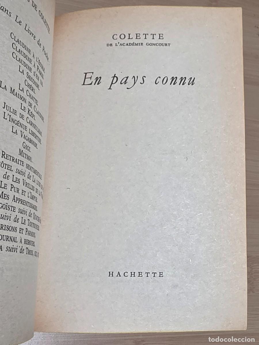 Libros: En Pays Connu, Colette 1975 -- - Foto 2