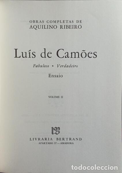 Libros: RIBEIRO. (Aquilino) - LU&Iacute;S DE CAM&Otilde;ES. [2 VOLS.] - Foto 2