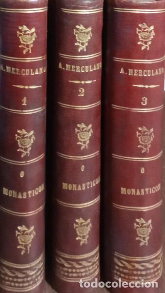 Libros: HERCULANO. (Alexandre) - O MONASTICON. [3 VOLS.] - Foto 4