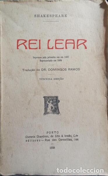 Libros: SHAKESPEARE. (William) - REI LEAR. [3.&ordf; EDI&Ccedil;&Atilde;O] - Foto 1