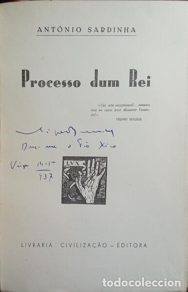 Libros: SARDINHA. (Ant&oacute;nio) - PROCESSO DUM REI. - Foto 1