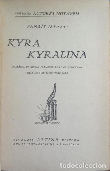 Libros: ISTRATI. (Pana&iuml;t) - KYRA KYRALINA. - Foto 2