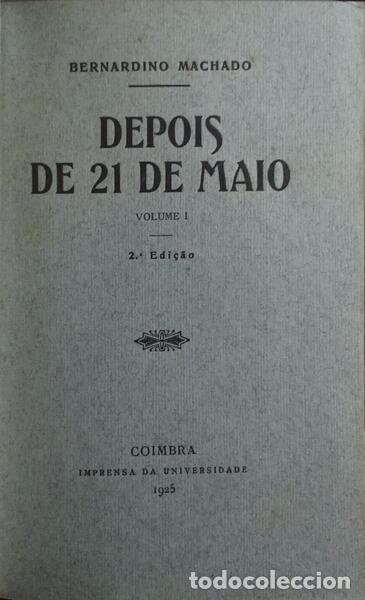 Livros em segunda m&atilde;o: MACHADO. (Bernardino) - DEPOIS DE 21 DE MAIO. [2.&ordf; EDI&Ccedil;&Atilde;O - ENCADERNADO]
