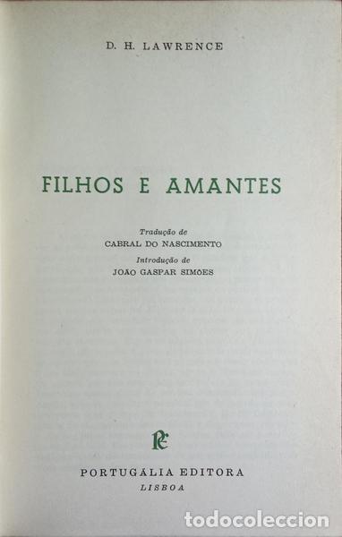 Libros: LAWRENCE. (David Herbert) - FILHOS E AMANTES. [4.&ordf; EDI&Ccedil;&Atilde;O] - Foto 2