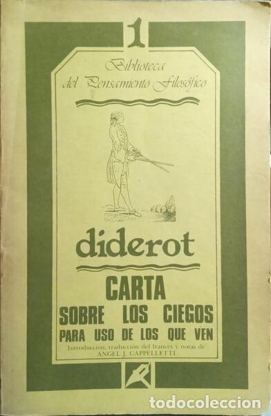 Libros: DIDEROT. (Denis) - CARTA SOBRE LOS CIEGOS PARA USO DE LOS QUE VEN. - Foto 1