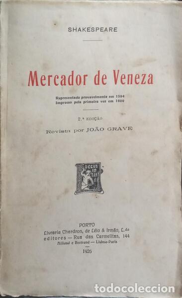 Libros: SHAKESPEARE. (William) - MERCADOR DE VENEZA. [2.&ordf; EDI&Ccedil;&Atilde;O] - Foto 1