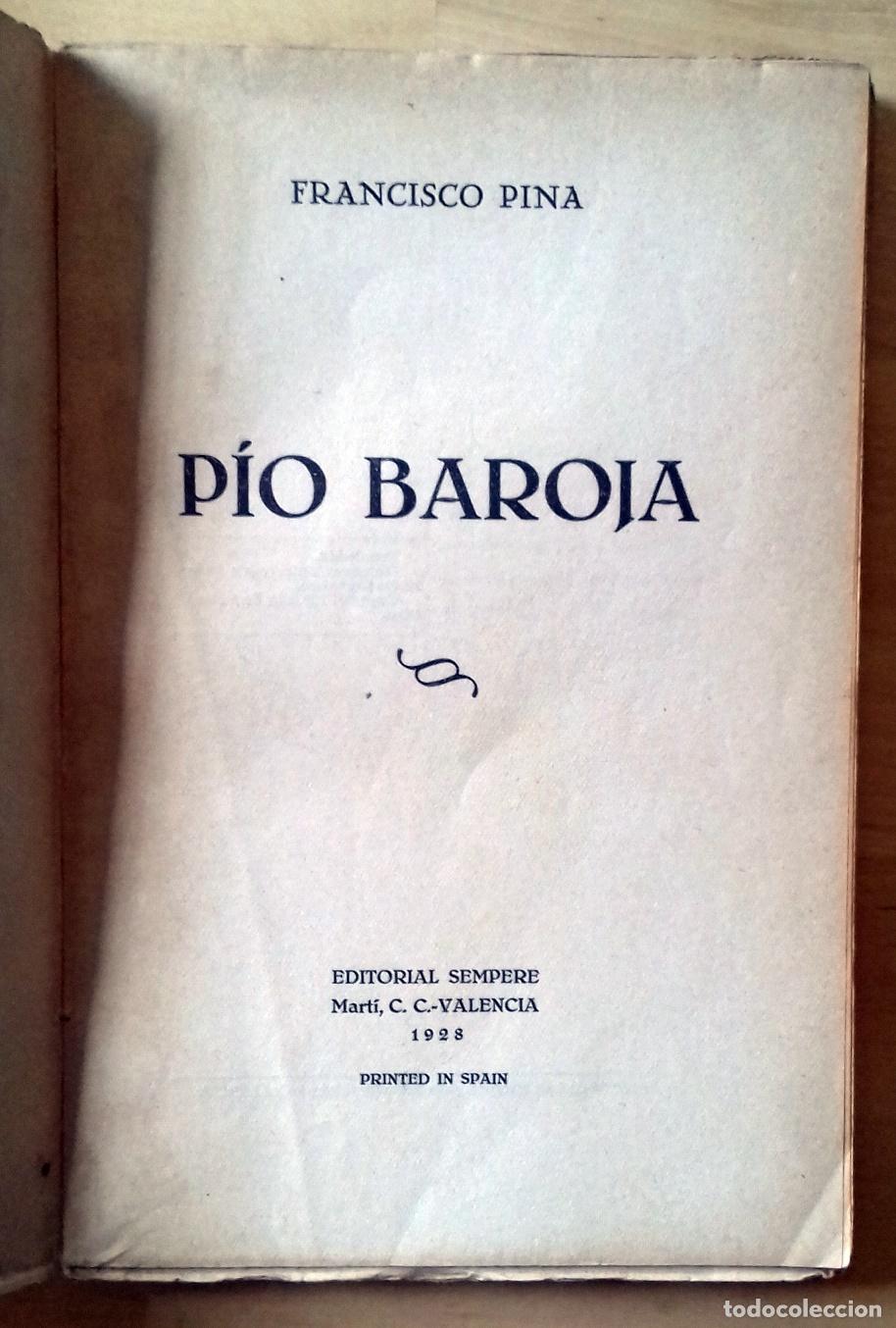 Libros: Francisco Pina - P&Iacute;O BAROJA - Foto 2