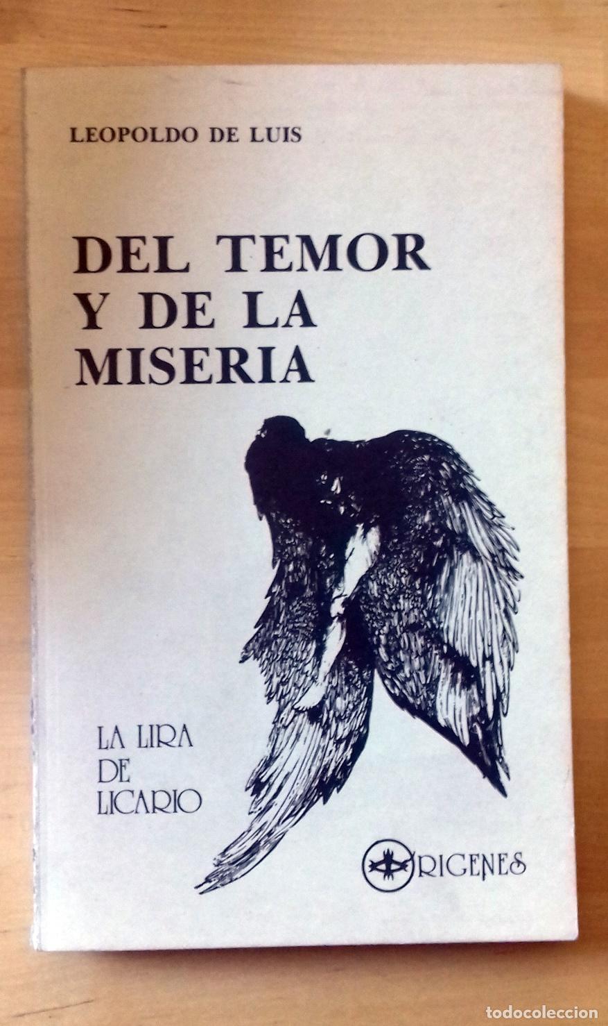 Libros: Leopoldo de Luis - DEL TEMOR Y DE LA MISERIA - Foto 1