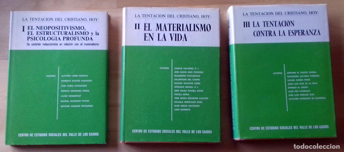 Libros: VV.AA. - LA TENTACI&Oacute;N DEL CRISTIANO, HOY. I.- EL NEOPOSITIVISMO, EL ESTRUCTURALISMO Y LA PSICOLOG&Iacute;A