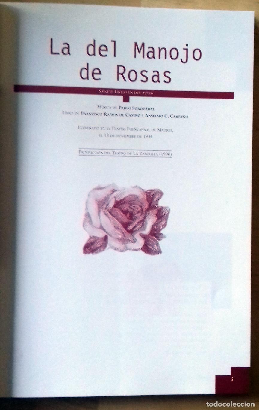 Libros: Pablo Sorozabal - LA DEL MANOJO DE ROSAS - Foto 2