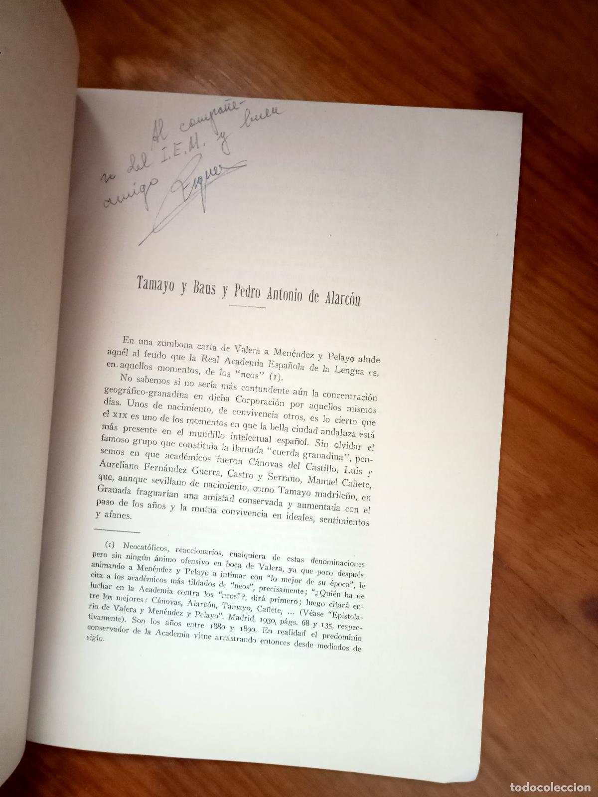 Libros: Ram&oacute;n Esquer Torres - TAMAYO Y BAUS Y PEDRO ANTONIO DE ALARCON. Separata - Foto 2