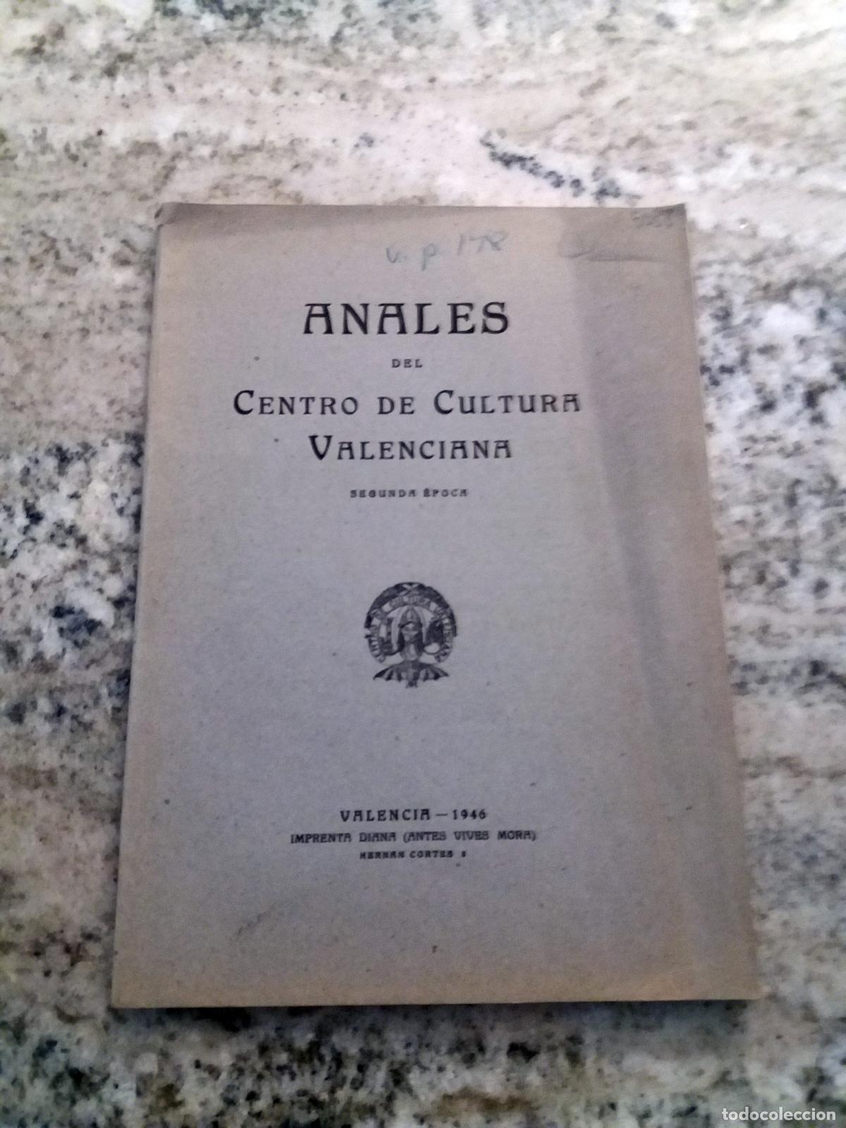 Livros em segunda m&atilde;o: vvaa - ANALES DEL CENTRO DE CULTURA VALENCIANA. Segunda &eacute;poca. A&ntilde;o VII. Septiembre-Diciembre 1946. n