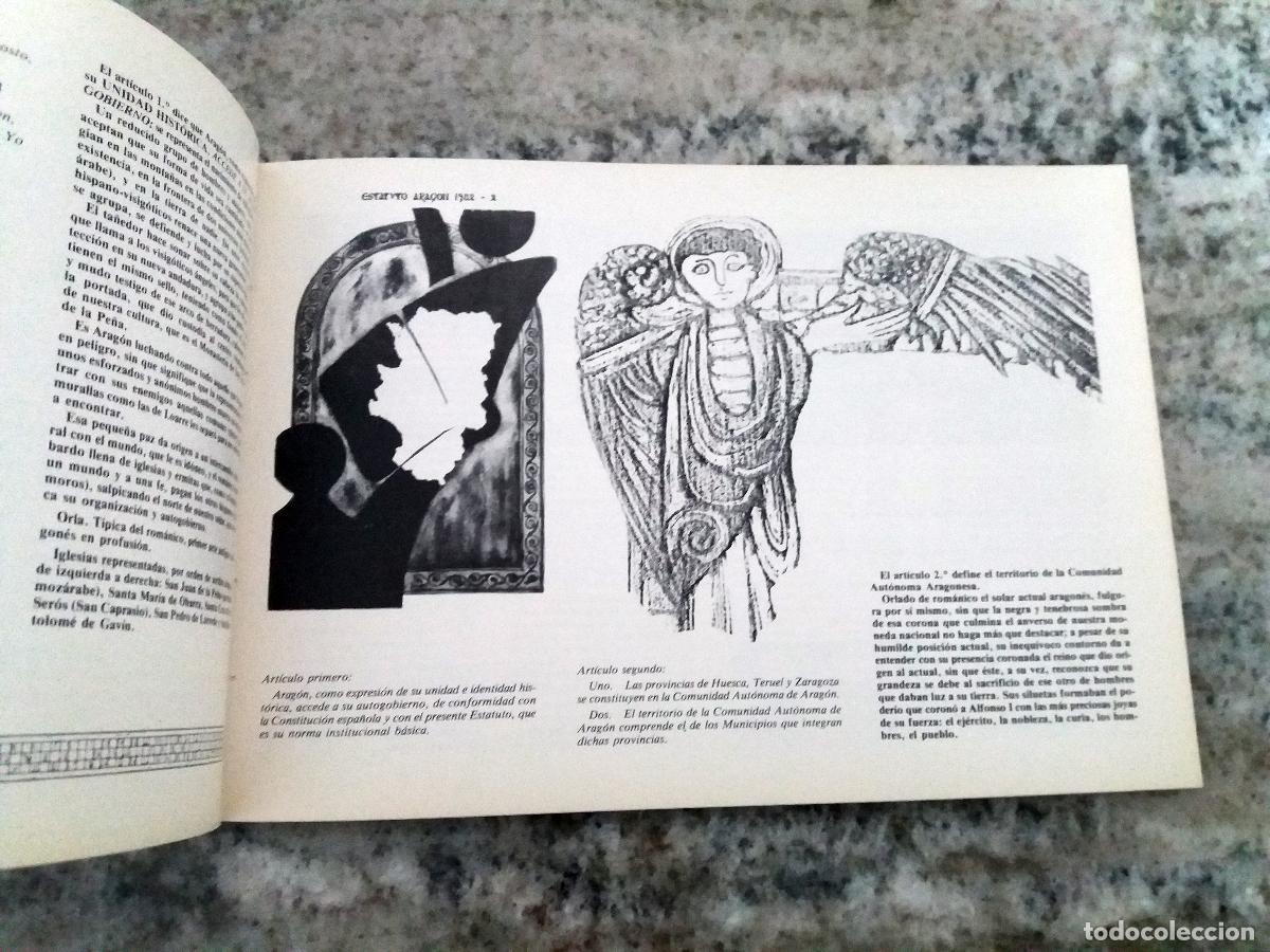 Libros: Carlos Moros - ESTATUTO DE ARAGON 1982. Litograf&iacute;as - Foto 2