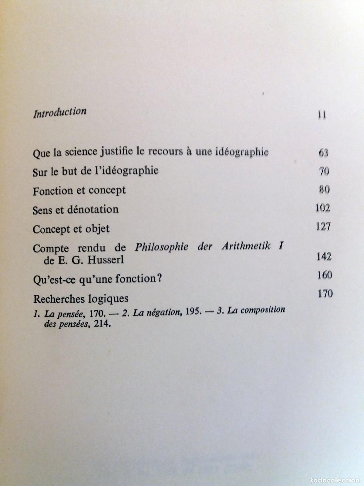 Libros: Gottlob Frege - ECRITS LOGIQUES ET PHILOSOPHIQUES. - Foto 3